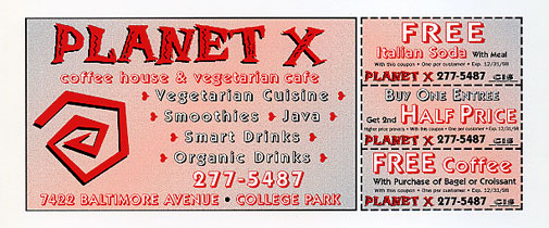 Positronic Design Portfolio - Planet X (Coffe House & Vegetarian Cafe) Coupon